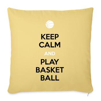 Basketball player - Sofa pillowcase 17,3'' x 17,3'' (45 x 45 cm) - washed yellow - Front