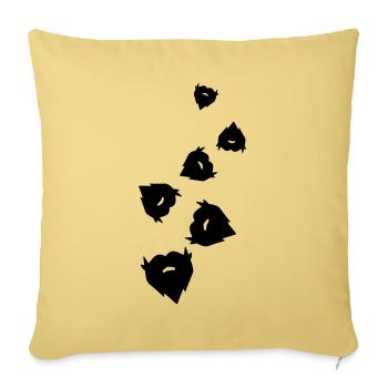 Symbole de barbe - Housse de coussin décorative 45 x 45 cm - jaune délavé - Devant