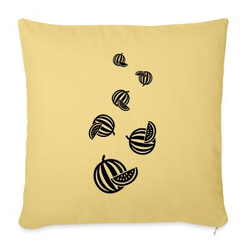 Melon fruit - Sofa pillowcase 17,3'' x 17,3'' (45 x 45 cm) - washed yellow - Front