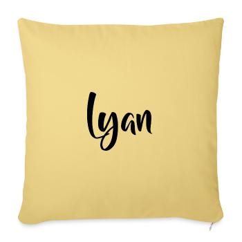 Vorname Lyan - Sofakissenbezug 45 x 45 cm - Hellgelb - Vorne