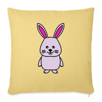 hase comic - Sofakissenbezug 45 x 45 cm - Hellgelb - Vorne