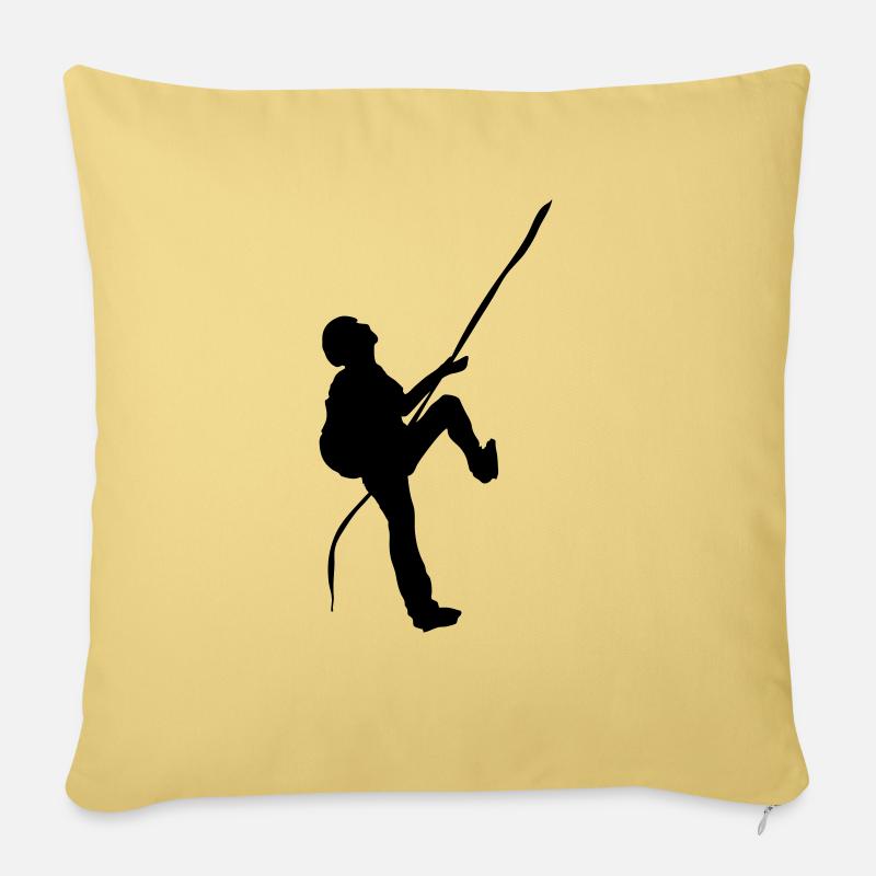 Escalade - Housse de coussin décorative 45 x 45 cm - jaune délavé