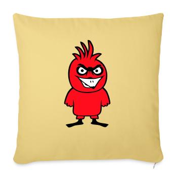Parrot Bird Stares Nasty Aggressive Rage - Sofa pillowcase 17,3'' x 17,3'' (45 x 45 cm) - washed yellow - Front