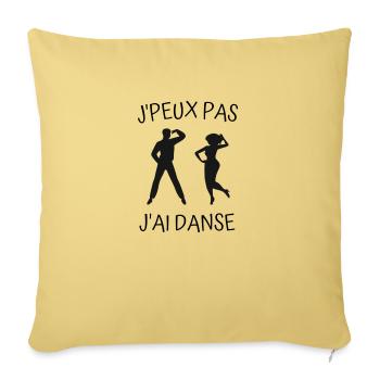 J'peux pas j'ai danse - Housse de coussin décorative 45 x 45 cm - jaune délavé - Devant