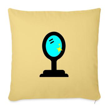 Beauté miroir - Housse de coussin décorative 45 x 45 cm - jaune délavé - Devant