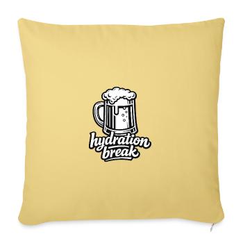 Trinkpause Bier - Sofakissenbezug 45 x 45 cm - Hellgelb - Vorne