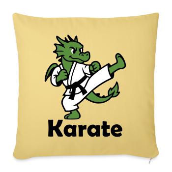 Karate Dragon - Sofa pillowcase 17,3'' x 17,3'' (45 x 45 cm) - washed yellow - Front
