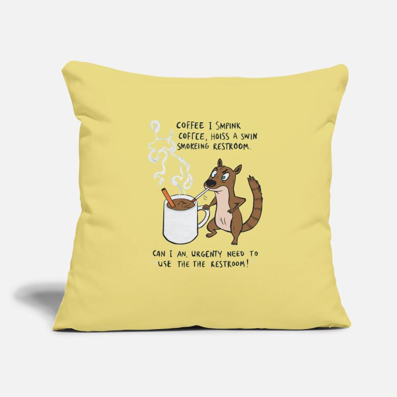 Kaffee Notfall Beutier Eichhörnchen Kippe  Sofakissenbezug 45 x 45 cm