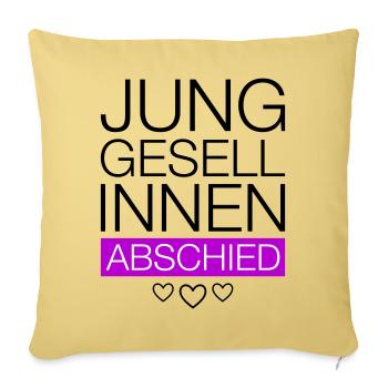 Hen Farewell Heart - Sofa pillowcase 17,3'' x 17,3'' (45 x 45 cm) - washed yellow - Front