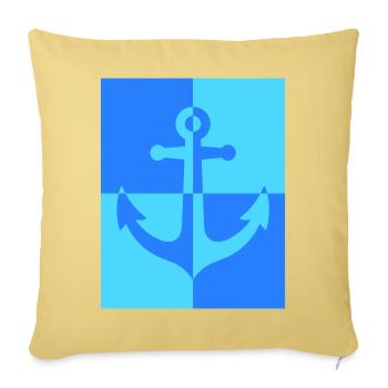 Ancre - Housse de coussin décorative 45 x 45 cm - jaune délavé - Devant
