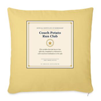 Couch Potato Laufclub - Sofakissenbezug 45 x 45 cm - Hellgelb - Vorne