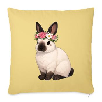 Kalifornier Kaninchen - Sofakissenbezug 45 x 45 cm - Hellgelb - Vorne