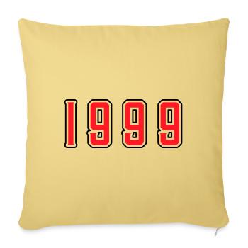 1999 year birthday - Sofa pillowcase 17,3'' x 17,3'' (45 x 45 cm) - washed yellow - Front