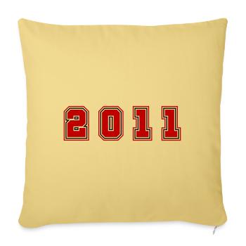 2011 Year Number - Sofa pillowcase 17,3'' x 17,3'' (45 x 45 cm) - washed yellow - Front