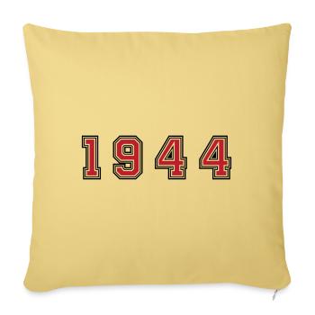 Numéro de l’année 1944 - Housse de coussin décorative 45 x 45 cm - jaune délavé - Devant