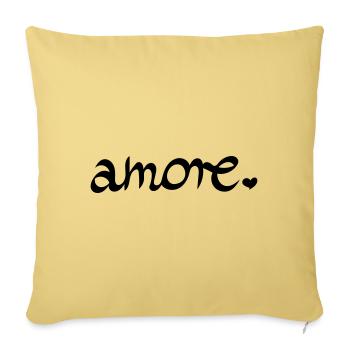 Amore Liebe - Sofakissenbezug 45 x 45 cm - Hellgelb - Vorne