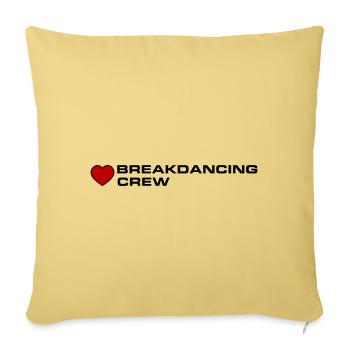 Équipe de breakdance - Housse de coussin décorative 45 x 45 cm - jaune délavé - Devant