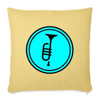Musique de trompette - Housse de coussin décorative 45 x 45 cm - jaune délavé - Devant