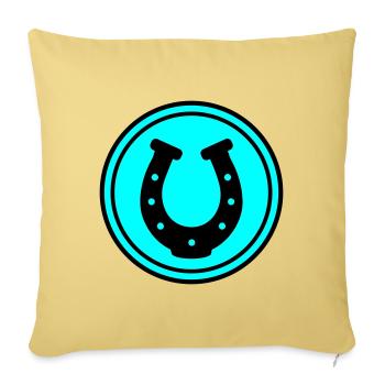 Icône en fer à cheval - Housse de coussin décorative 45 x 45 cm - jaune délavé - Devant
