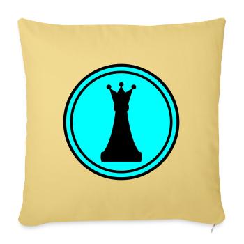 Chess piece queen - Sofa pillowcase 17,3'' x 17,3'' (45 x 45 cm) - washed yellow - Front