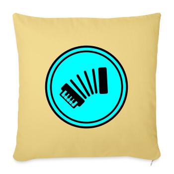 Musique d’accordéon - Housse de coussin décorative 45 x 45 cm - jaune délavé - Devant