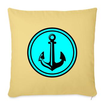 Anchor Icon Icon - Sofa pillowcase 17,3'' x 17,3'' (45 x 45 cm) - washed yellow - Front