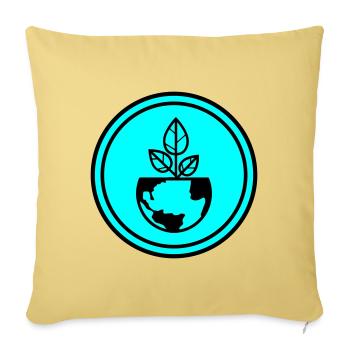 Planet Earth - Sofa pillowcase 17,3'' x 17,3'' (45 x 45 cm) - washed yellow - Front