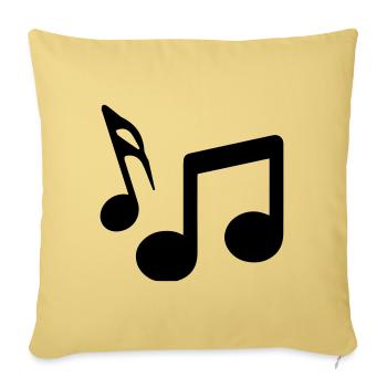 Musiknoten zeichen - Sofakissenbezug 45 x 45 cm - Hellgelb - Vorne