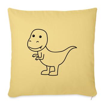 Dinosaur T-Rex Comic - Sofa pillowcase 17,3'' x 17,3'' (45 x 45 cm) - washed yellow - Front