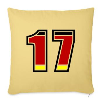 17 Numéro Allemagne Jersey - Housse de coussin décorative 45 x 45 cm - jaune délavé - Devant