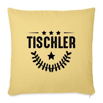 Carpentry profession - Sofa pillowcase 17,3'' x 17,3'' (45 x 45 cm) - washed yellow - Front