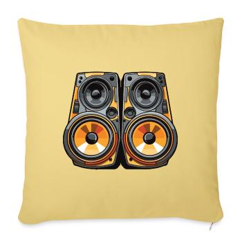 Music Bass Boxing Symbol Party - Sofa pillowcase 17,3'' x 17,3'' (45 x 45 cm) - washed yellow - Front