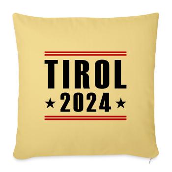 Tyrol 2024 - Sofa pillowcase 17,3'' x 17,3'' (45 x 45 cm) - washed yellow - Front