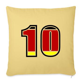 10 Numéro Allemagne Jersey - Housse de coussin décorative 45 x 45 cm - jaune délavé - Devant