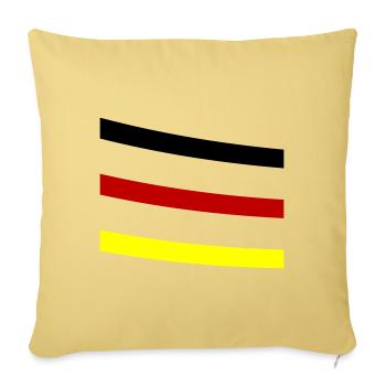 Ligne Allemagne - Housse de coussin décorative 45 x 45 cm - jaune délavé - Devant
