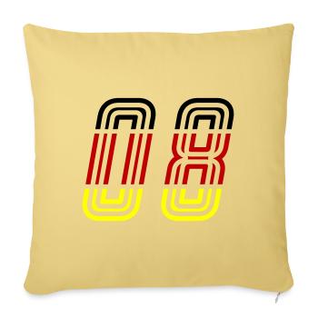 8 Symbole numérique Allemagne - Housse de coussin décorative 45 x 45 cm - jaune délavé - Devant