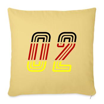 2 Zahl symbol Germany - Sofakissenbezug 45 x 45 cm - Hellgelb - Vorne
