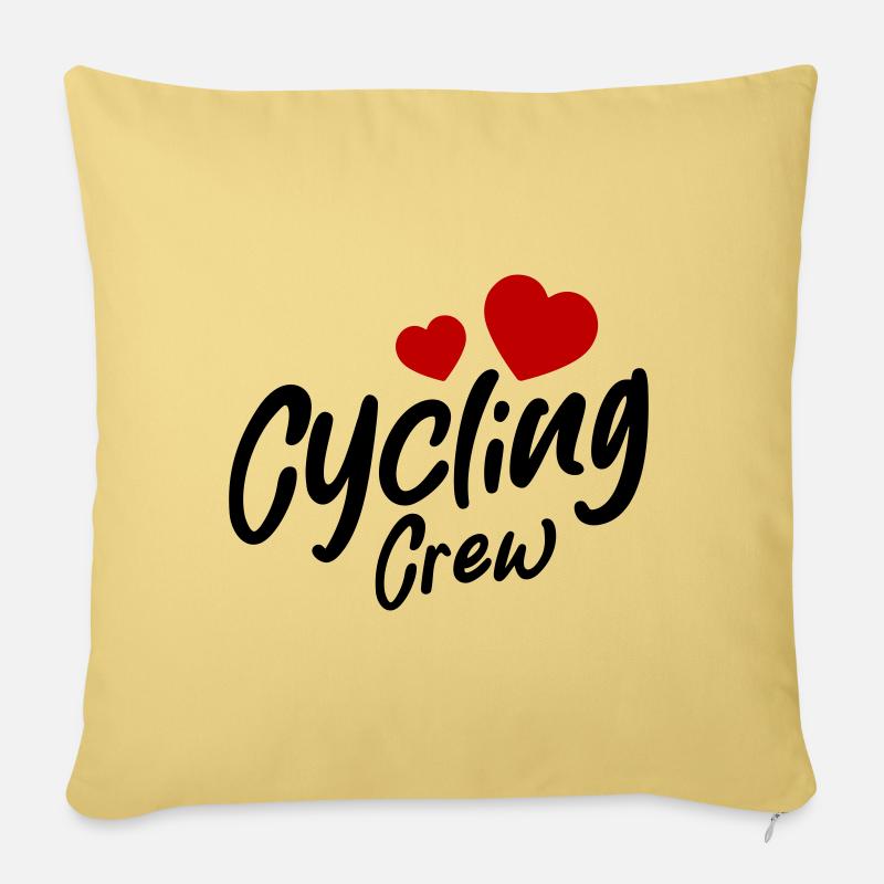Cycling Crew Herz - Sofakissenbezug 45 x 45 cm - Hellgelb