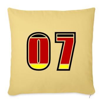 7 Numéro Allemagne Jersey - Housse de coussin décorative 45 x 45 cm - jaune délavé - Devant