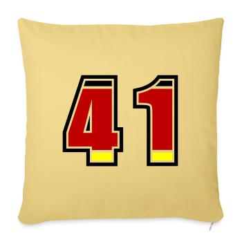 41 Nummer Deutschland Trikot - Sofakissenbezug 45 x 45 cm - Hellgelb - Vorne