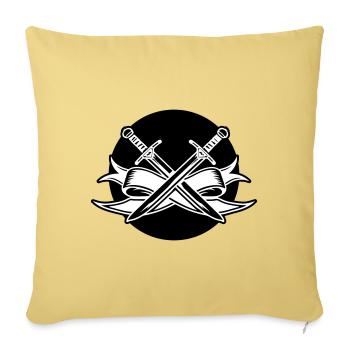 Symbole de l’épée - Housse de coussin décorative 45 x 45 cm - jaune délavé - Devant