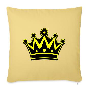 Krone Icon Symbol - Sofakissenbezug 45 x 45 cm - Hellgelb - Vorne