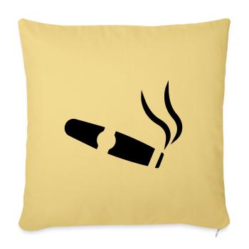 Symbole du cigare - Housse de coussin décorative 45 x 45 cm - jaune délavé - Devant