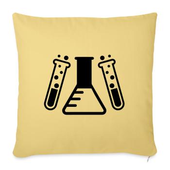 Test tube chemist - Sofa pillowcase 17,3'' x 17,3'' (45 x 45 cm) - washed yellow - Front