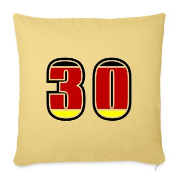 Numéro 30 Allemagne Jersey - Housse de coussin décorative 45 x 45 cm - jaune délavé - Devant