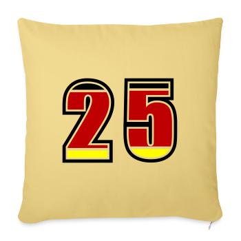25 Number Germany Jersey - Sofa pillowcase 17,3'' x 17,3'' (45 x 45 cm) - washed yellow - Front