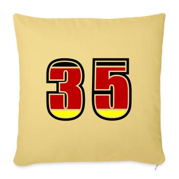 35 Nummer Deutschland Trikot - Sofakissenbezug 45 x 45 cm - Hellgelb - Vorne