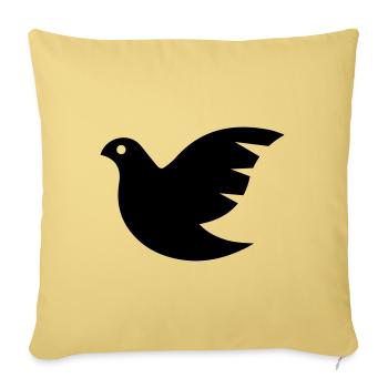 Dove symbol - Sofa pillowcase 17,3'' x 17,3'' (45 x 45 cm) - washed yellow - Front