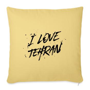 I Love Tehran - Sofa pillowcase 17,3'' x 17,3'' (45 x 45 cm) - washed yellow - Front
