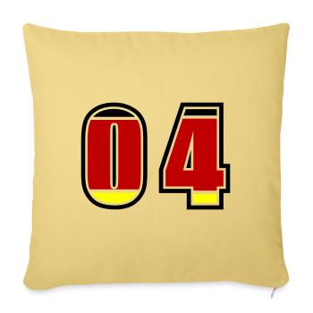 4 Number Germany Jersey - Sofa pillowcase 17,3'' x 17,3'' (45 x 45 cm) - washed yellow - Front